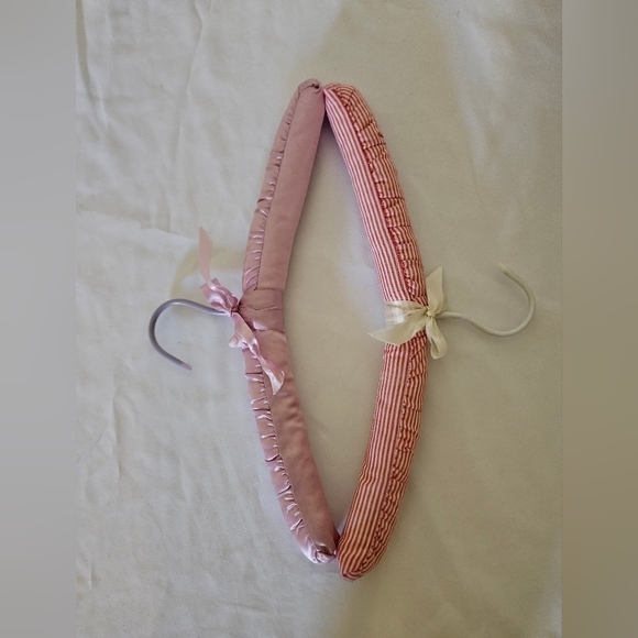 Hand Crafted Upcycle Fabric wrapped hangers Handmade #CreateOpportunity Vintage - Picture 9 of 10